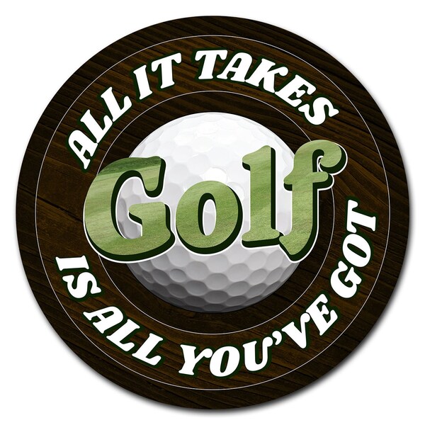 Signmission Golf Circle Corrugated Plastic Sign C-12-CIR-Golf - main